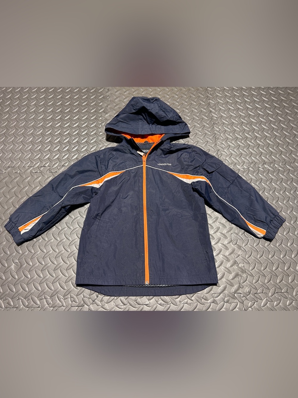 London Fog Kids Navy Hooded Raincoat